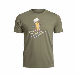 Life Is Good BREW-SKI Sexy Funny Beer Party Road-trip Vacation Mens Top Tee XL